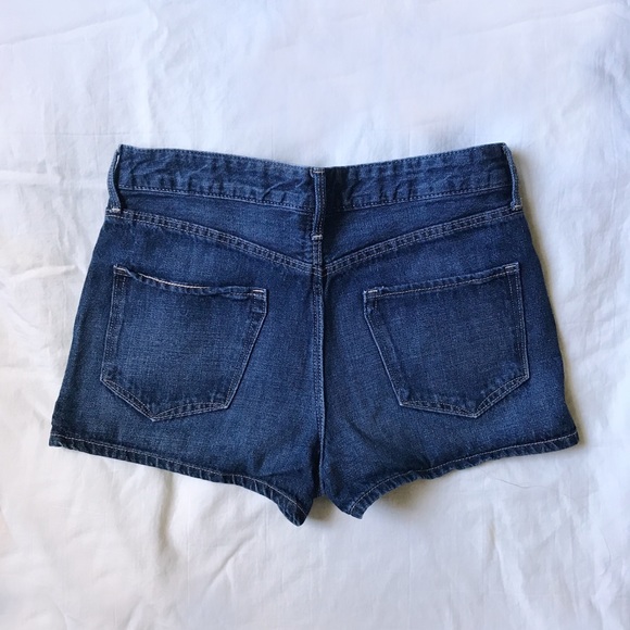 H&M Navy Blue Medium Rise Denim Shorts - Picture 2 of 3